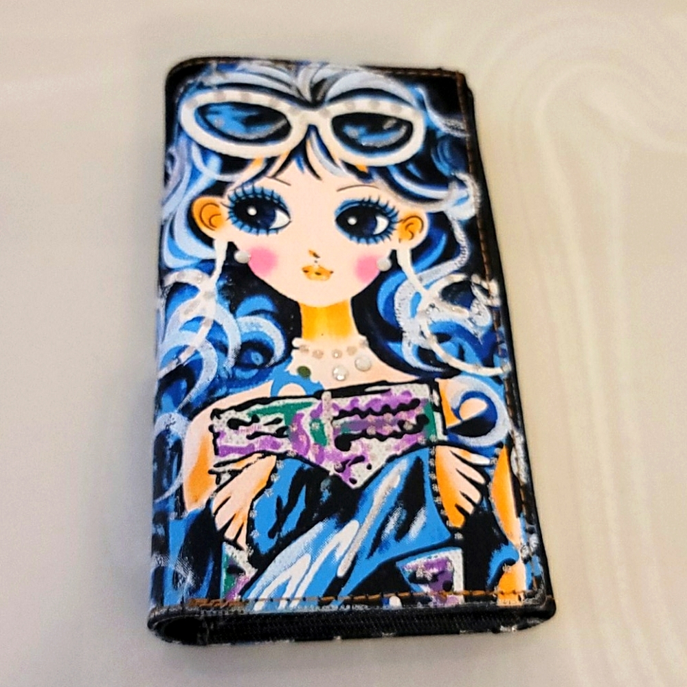 2/$25 or 3/$30 Painted girl wallet - new w/o tags